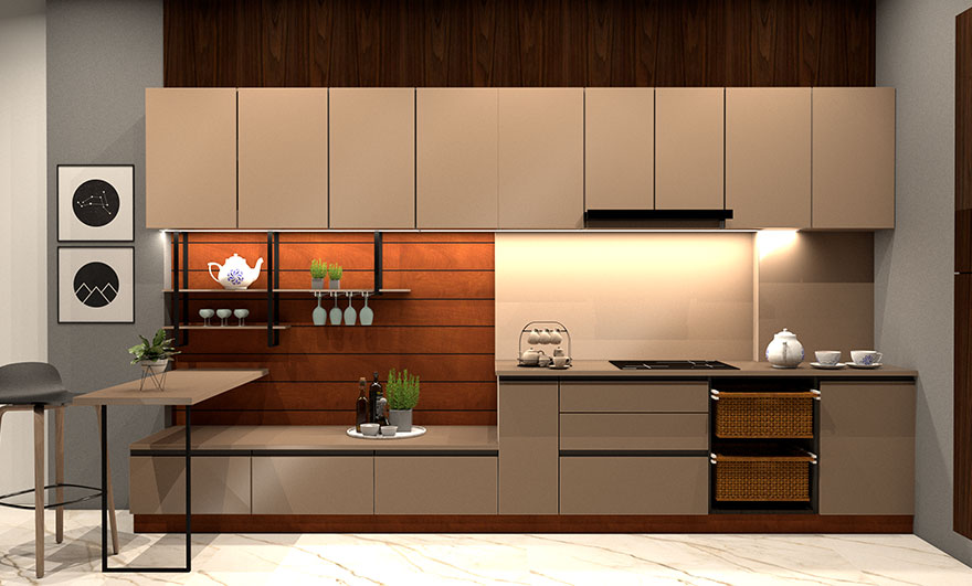 straight line kitchens