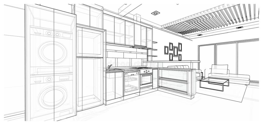 straight line kitchens